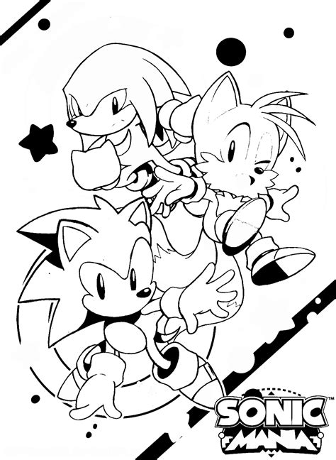 dibujo para colorear sonic